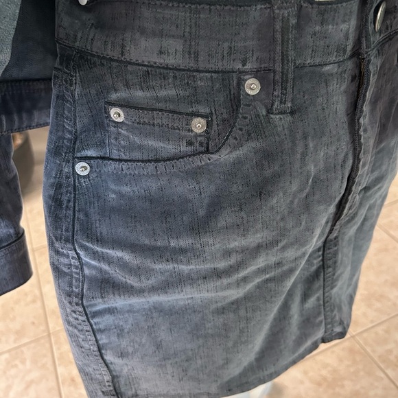 Universal Thread Blue:Gray Plush Denim Jacket and Skirt Set - Picture 5 of 9